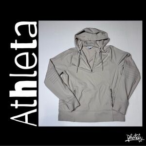 Athleta grey Venice Moto Hoodie size M